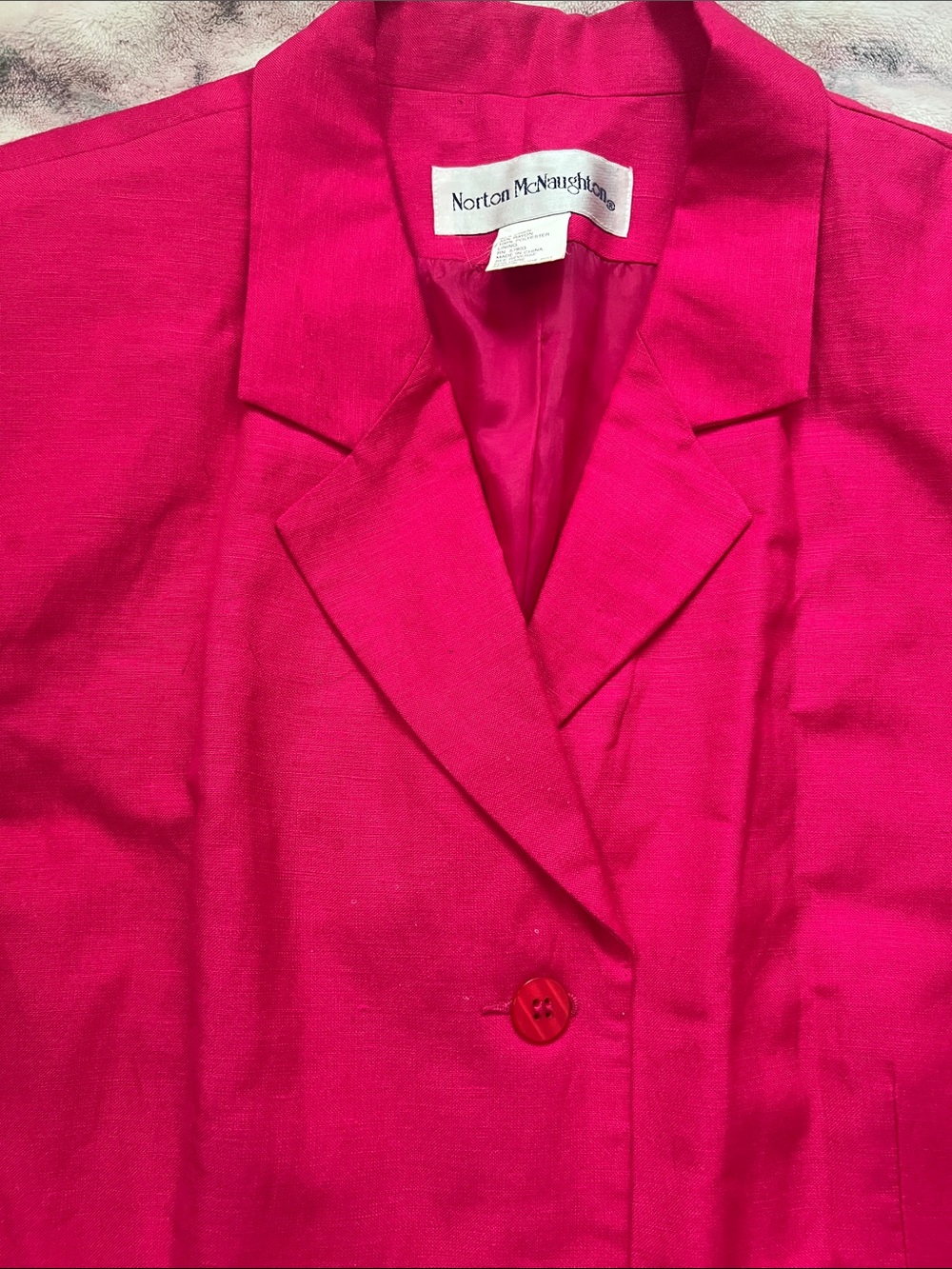 Norton McNaughton Women's Vibrant Pink Blazer Jacket